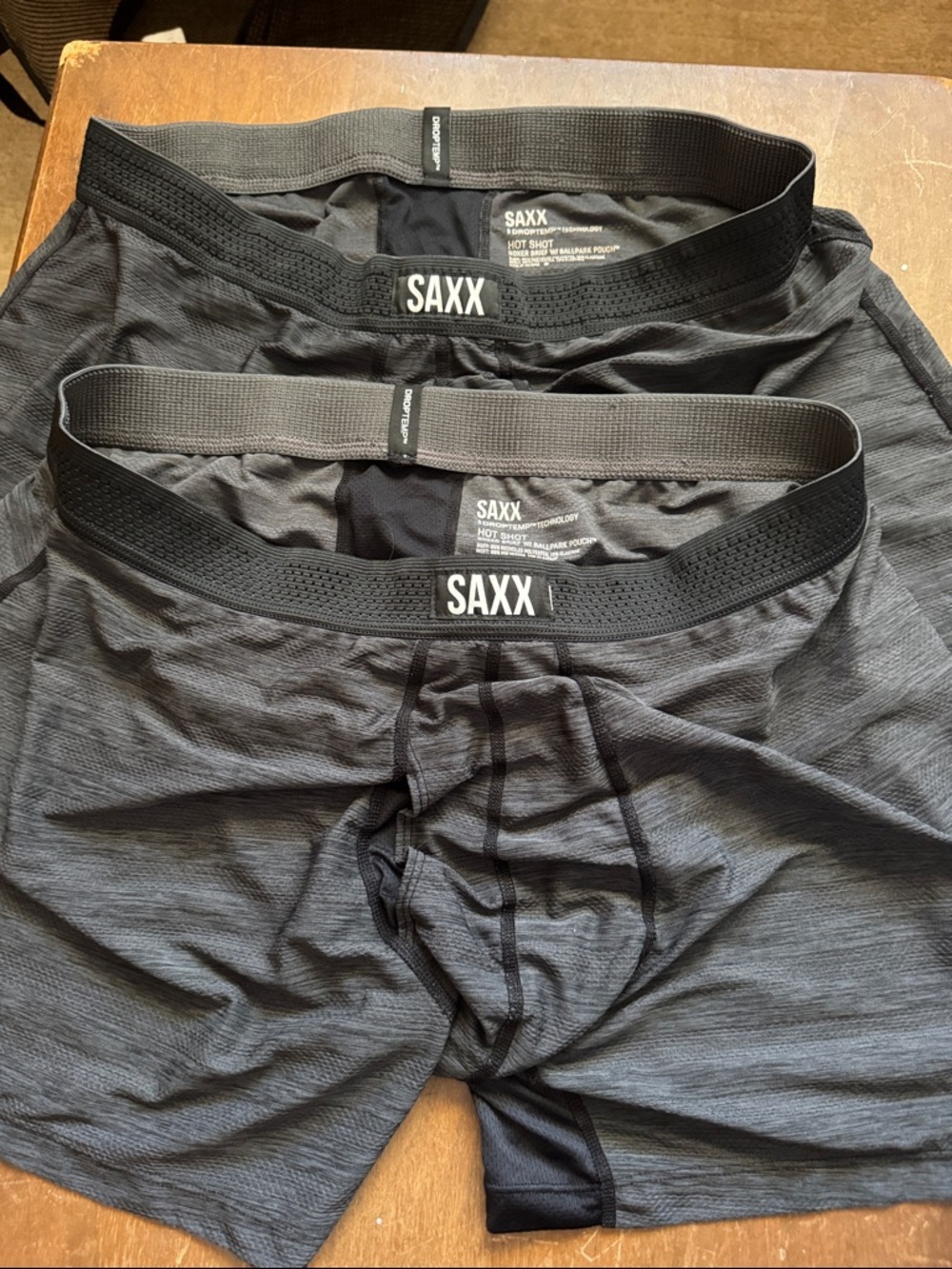Saxx Men's Charcoal Gray Performance Boxer Briefs - 2-Pack